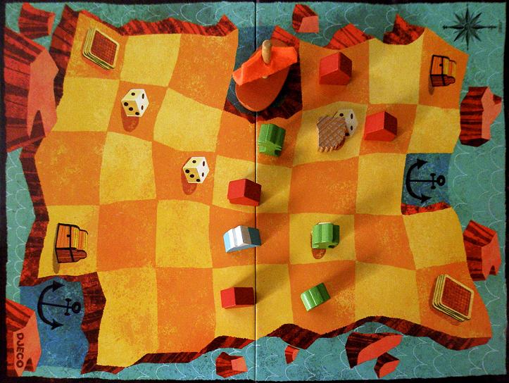 Spillerne skiftes til at placere et landskab på øen. Du skal lægge landskabsbrikken enten op af båden, eller op af en allerede placeret brik.