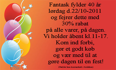 reception hos Fantask fra 11-17