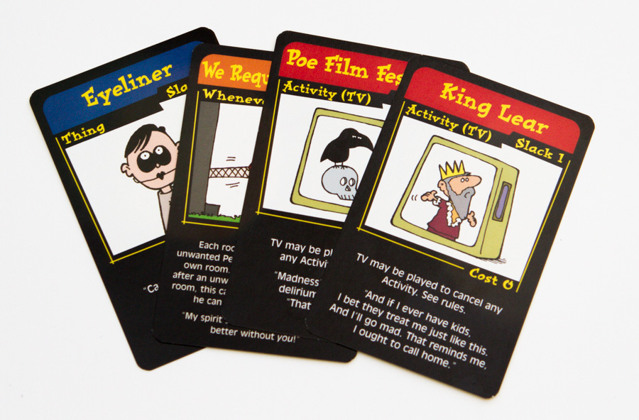 Der er fire forskellige slags life-kort, som du bruger til selve spillet.