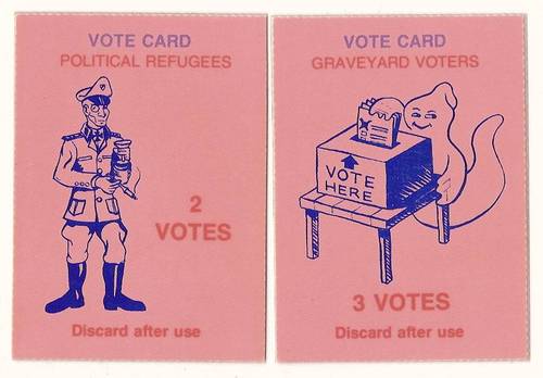 Eksempler på vote-kort.
